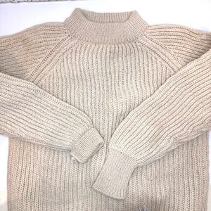 Vintage‎ Eddie Bauer Wool Fisherman Knit Sweater Size L England Chunky Ribbed